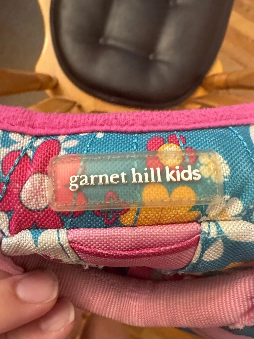 🌸 Garnet Hill Kids Floral Backpack Pink Blue School Book Bag 🎒